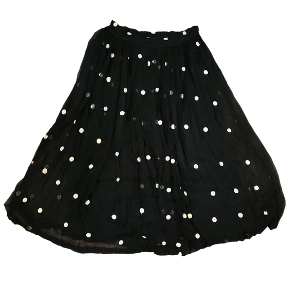 Lost and Found X Paul Ropp 100% Rayon Black and Gold Gypsy Boho style Skirt Mult - Picture 1 of 14
